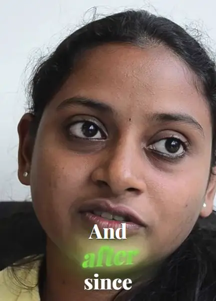 Talking-head clip with animated captions